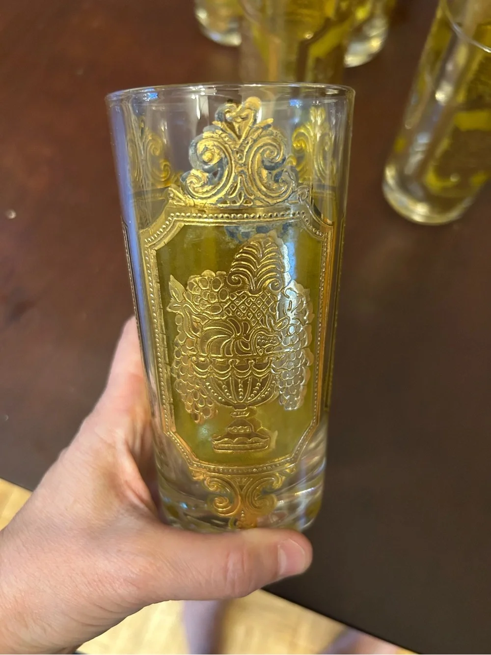 Vintage Culver 22kt gilt gold highball glasses